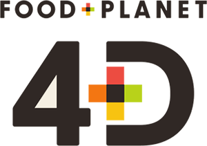 food + planet 4d logo with banner